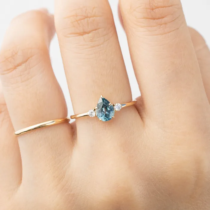 Emilie Ring 062ct Pear Cut Light Blue Montana Sapphire One of a kind Envero Jewelry Rings Emilie Ring 062ct Pear Cut Light Blue Montana Sapphire One of a kind Envero Jewelry Rings