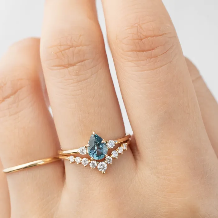 Emilie Ring 062ct Pear Cut Light Blue Montana Sapphire One of a kind Envero Jewelry Rings Emilie Ring 062ct Pear Cut Light Blue Montana Sapphire One of a kind Envero Jewelry Rings