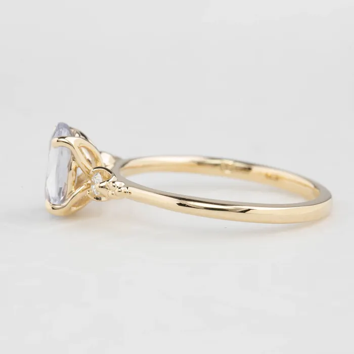 Estel Ring 108ct Light Blue Unheated Oval Sapphire 14K Yellow Gold One of a kind Envero Jewelry Rings Estel Ring 108ct Light Blue Unheated Oval Sapphire 14K Yellow Gold One of a kind Envero Jewelry Rings