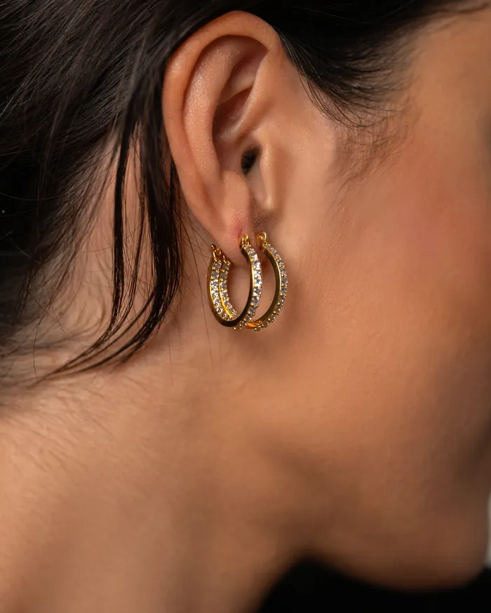 Earrings Crystal Haze Jewelry Mini Serena Hoops Clear