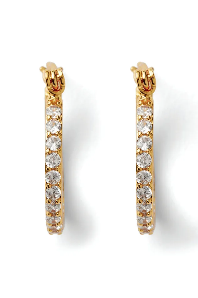 Earrings Crystal Haze Jewelry Mini Serena Hoops Clear