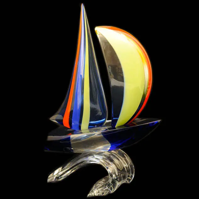 Earrings Tagliapietra Andrea Stripes Sailboat on a wave