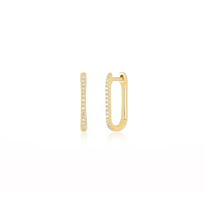 EF COLLECTION Earrings Rectangular Hoop Earrings