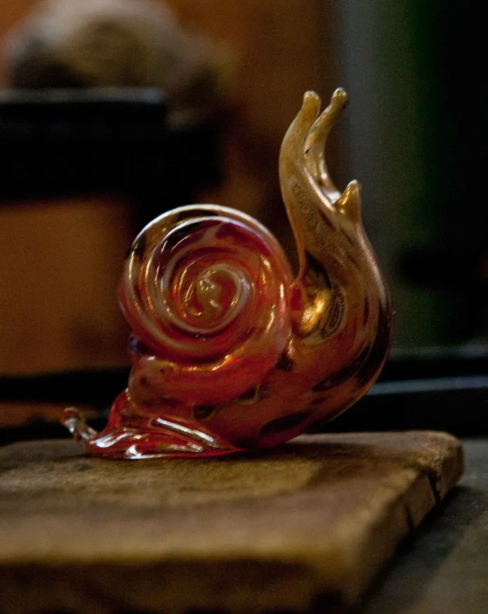 La Fornasotta Necklaces Murrina and gold snail Murano Glass La Fornasotta Necklaces Murrina and gold snail Murano Glass