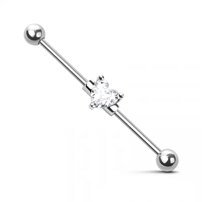 Necklaces She Ate Tanya Heart Industrial Barbell