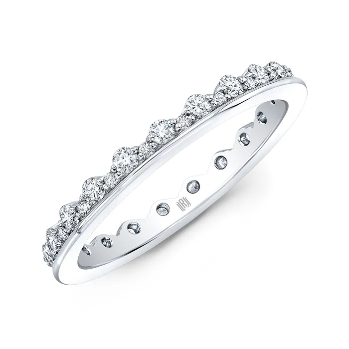 Rahaminov Diamonds Rings Offset Diamond Shadow Band 48tw