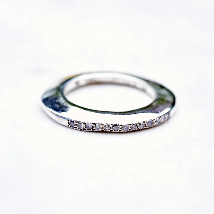 Rosa Maria Rings Rosa Maria Haz Sterling Silver wIcy Grey Diamonds