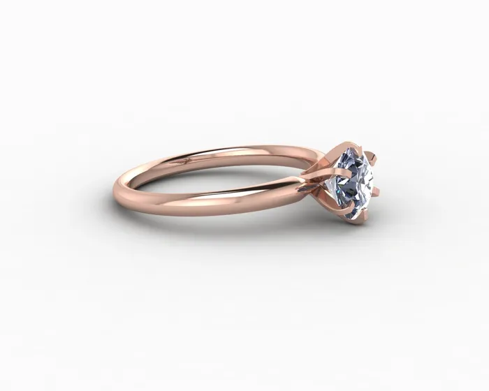 Sapheena Jewelry Rings Vega 10 Ct Solitaire Round Cut Grey Moissanite Engagement Ring