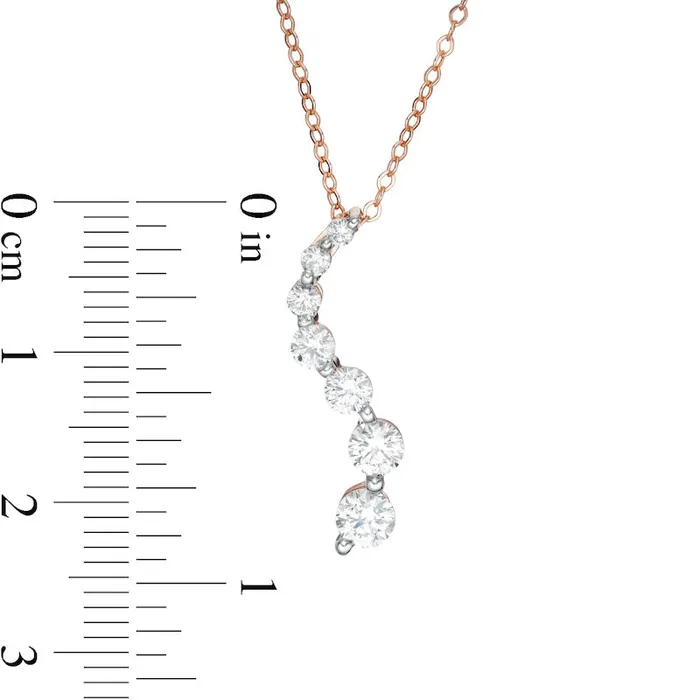 075 CT TW Journey Natural Diamond Pendant in 14K Rose Gold Goldia Necklaces 075 CT TW Journey Natural Diamond Pendant in 14K Rose Gold Goldia Necklaces