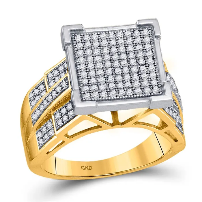 10k Yellow Gold Round Diamond Cluster Bridal Engagement Ring 12 Cttw gndatlanta Rings 10k Yellow Gold Round Diamond Cluster Bridal Engagement Ring 12 Cttw gndatlanta Rings
