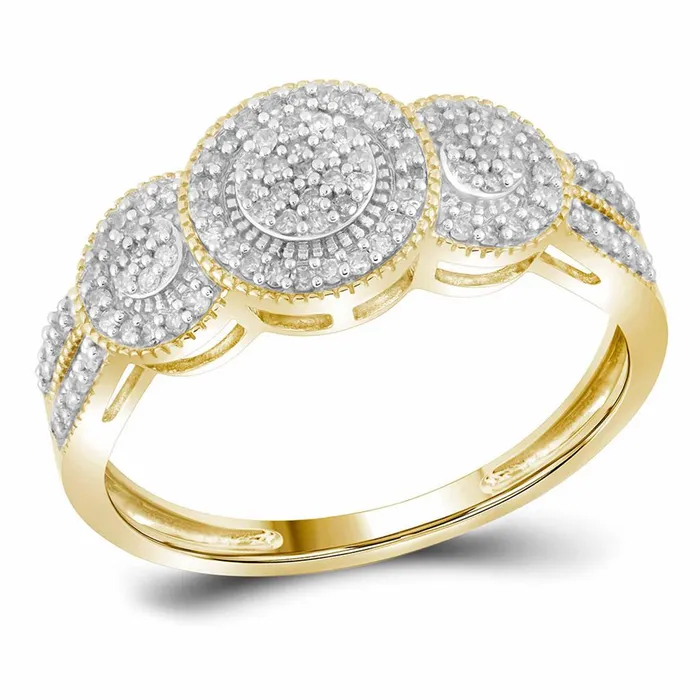 10kt Yellow Gold Round Diamond Cluster Bridal Wedding Engagement Ring 14 Cttw gndatlanta Rings 10kt Yellow Gold Round Diamond Cluster Bridal Wedding Engagement Ring 14 Cttw gndatlanta Rings