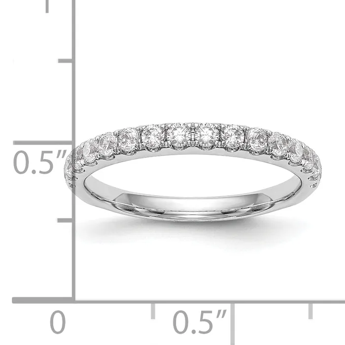 14k White Gold 12 Ct Lab Grown Diamond VSSI G Wedding Band Ring Goldia Rings
