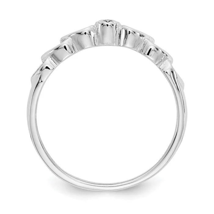 14k White Gold AA Real Diamond heart ring Goldiacom Rings