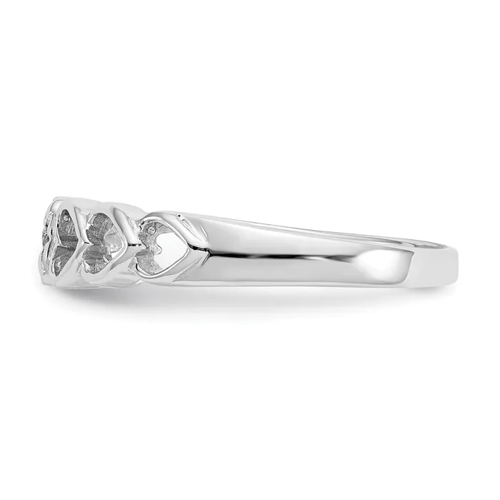 14k White Gold AA Real Diamond heart ring Goldiacom Rings