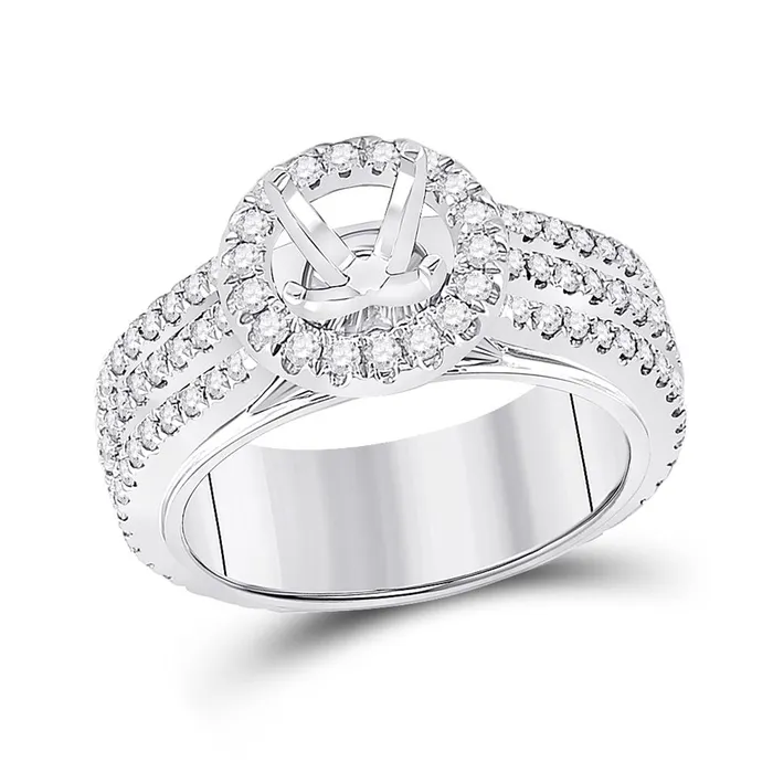 14k White Gold Round Diamond 112 Ct Rd Center Bridal SemiMount Ring 1 Ctw gndatlanta Rings 14k White Gold Round Diamond 112 Ct Rd Center Bridal SemiMount Ring 1 Ctw gndatlanta Rings