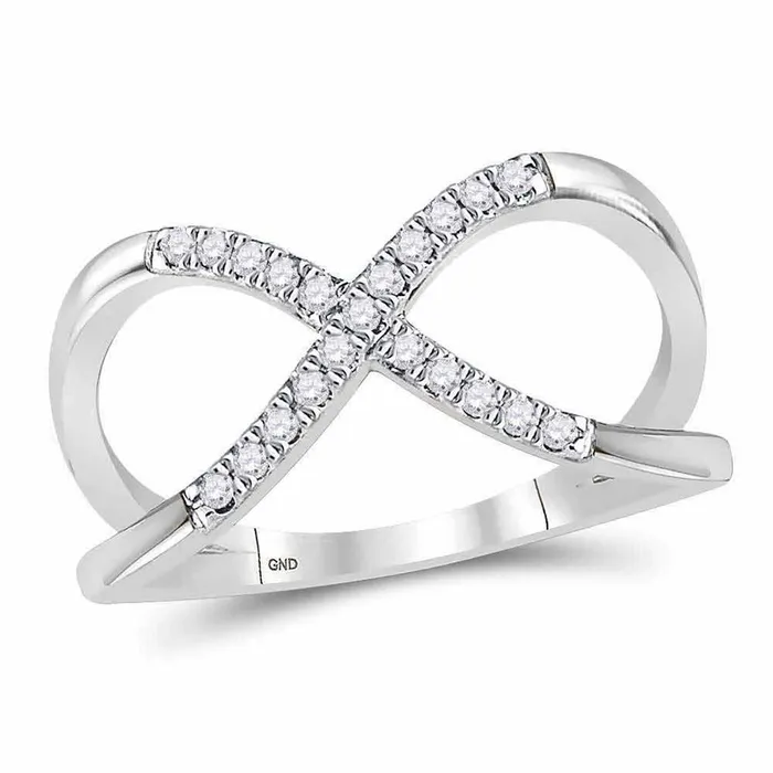 14k White Gold Round Diamond Splitshank Infinity Ring 16 Cttw gndatlanta Rings 14k White Gold Round Diamond Splitshank Infinity Ring 16 Cttw gndatlanta Rings