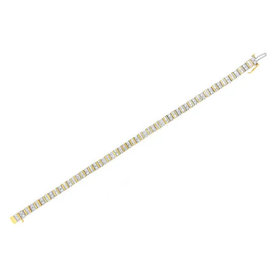 Bracelets JMS always Original 14K Yellow Gold 40 Cttw Baguette and Round BrilliantCut Diamond Bezel ProngSet Tennis Bracelet HI Color SI1SI2 Clarity 7 Bracelets JMS always Original 14K Yellow Gold 40 Cttw Baguette and Round BrilliantCut Diamond Bezel ProngSet Tennis Bracelet HI Color SI1SI2 Clarity 7