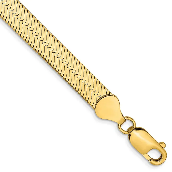 Bracelets MDS 14K Yellow Gold 7 inch 65mm Silky Herringbone with Lobster Clasp Bracelet Bracelets MDS 14K Yellow Gold 7 inch 65mm Silky Herringbone with Lobster Clasp Bracelet