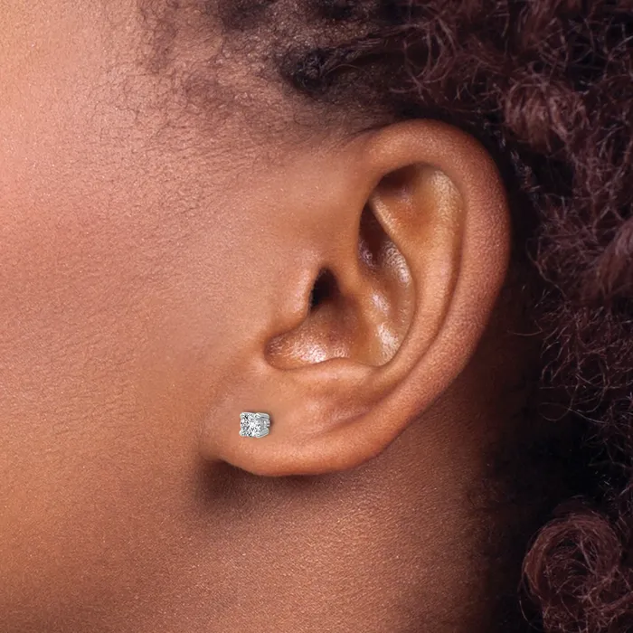 Earrings Goldia 14k White Gold 14 ctw Lab Grown Diamond VSSI G Round 4 Prong Heavy Wt Stud Earrings