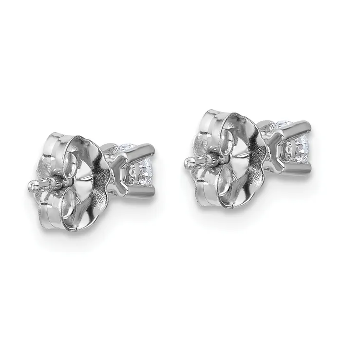 Earrings Goldia 14k White Gold 14 ctw Lab Grown Diamond VSSI G Round 4 Prong Heavy Wt Stud Earrings