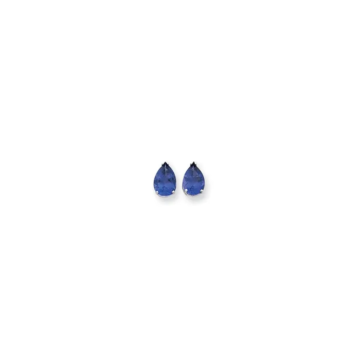 Earrings Goldia 14k White Gold 10x7mm Pear Tsavorite Earrings