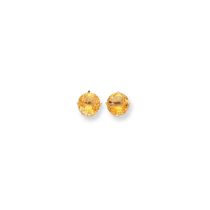 Earrings Goldia 14k Yellow Gold 9mm Citrine Earrings
