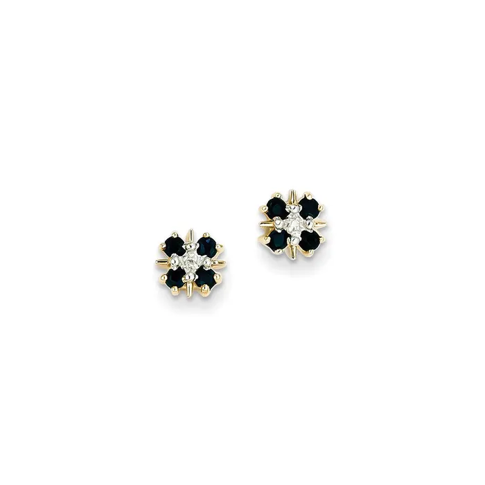 Earrings Goldia 14k Yellow Gold Blue Sapphire u0026 Real Diamond Post Earrings Earrings Goldia 14k Yellow Gold Blue Sapphire u0026 Real Diamond Post Earrings