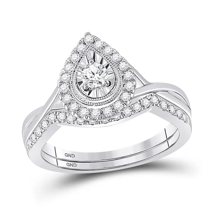 gndatlanta Rings 10k Twotone Gold Round Diamond Bridal Wedding Ring Set 12 Cttw gndatlanta Rings 10k Twotone Gold Round Diamond Bridal Wedding Ring Set 12 Cttw