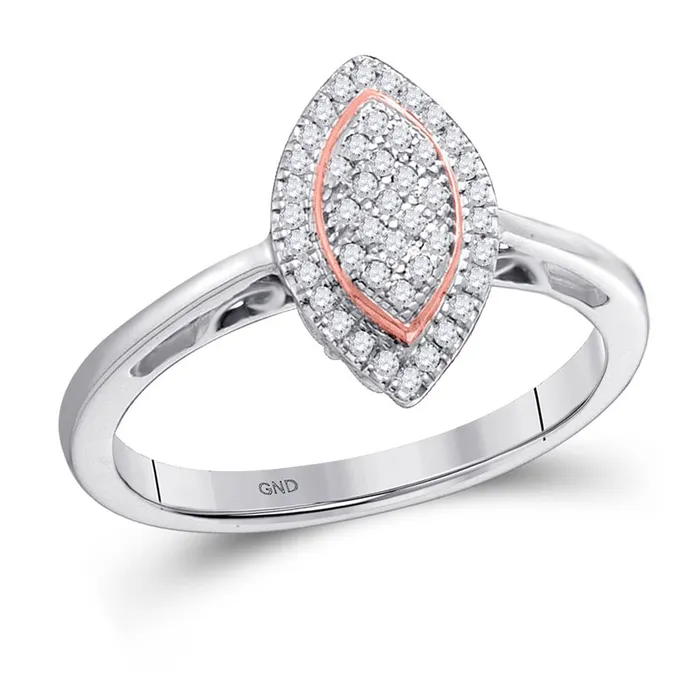 gndatlanta Rings 14k White Gold Round Diamond Rosetone Frame Oval Cluster Ring 16 Cttw gndatlanta Rings 14k White Gold Round Diamond Rosetone Frame Oval Cluster Ring 16 Cttw