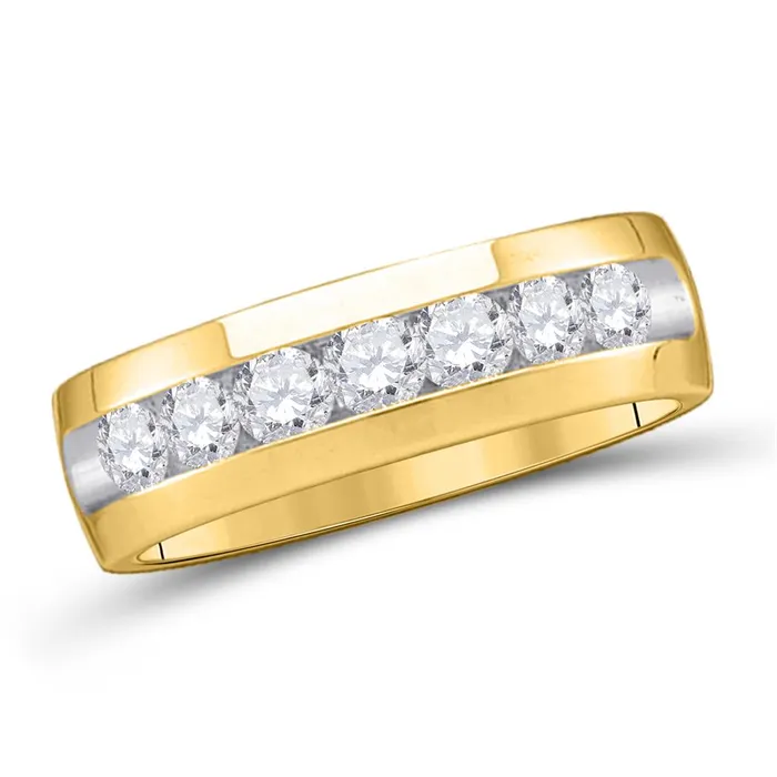 gndatlanta Rings 14k Yellow Gold Machine Set Round Diamond Wedding Channel Band Ring 14 Cttw gndatlanta Rings 14k Yellow Gold Machine Set Round Diamond Wedding Channel Band Ring 14 Cttw