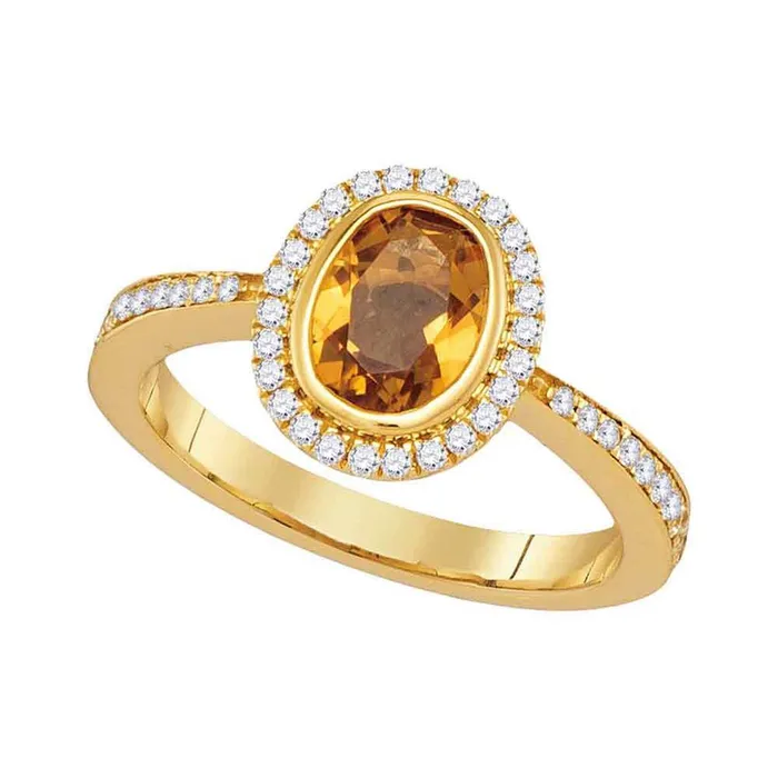 gndatlanta Rings 14k Yellow Gold Oval Citrine Diamond Solitaire Ring 112 Cttw gndatlanta Rings 14k Yellow Gold Oval Citrine Diamond Solitaire Ring 112 Cttw