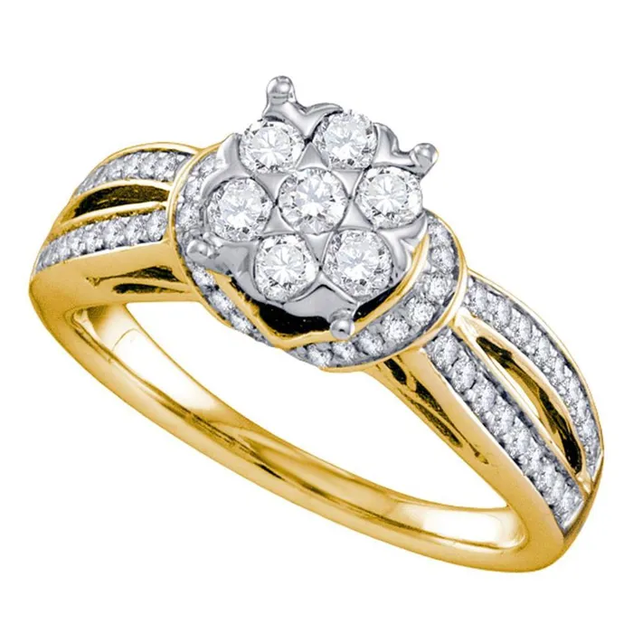 gndatlanta Rings 34CTDiamond FLOWER FASHION RING