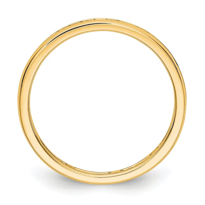 Goldia 14k Yellow Gold 12 Ct Lab Grown Diamond VSSI G Channel Set Eternity Band Ring Rings