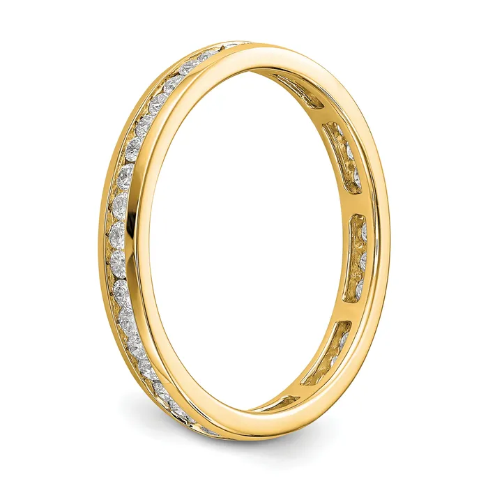 Goldia 14k Yellow Gold 12 Ct Lab Grown Diamond VSSI G Channel Set Eternity Band Ring Rings