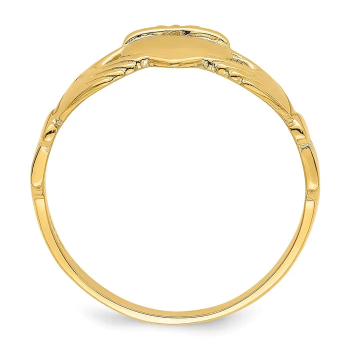 Goldia 14K Yellow Gold Polished Claddagh Ring Size 9 Rings