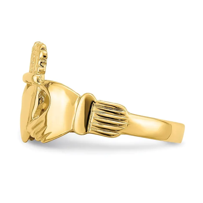 Goldia 14K Yellow Gold Polished Claddagh Ring Size 9 Rings