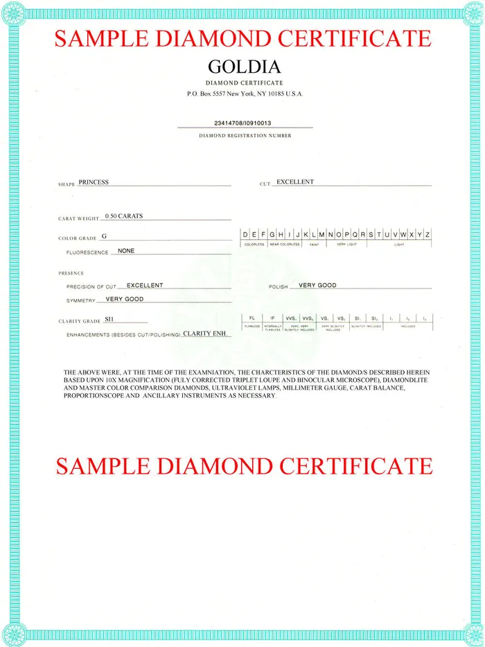 Goldia Certified 13 CTW Princess Cut Diamond Stud Earrings in 14k White Gold Earrings
