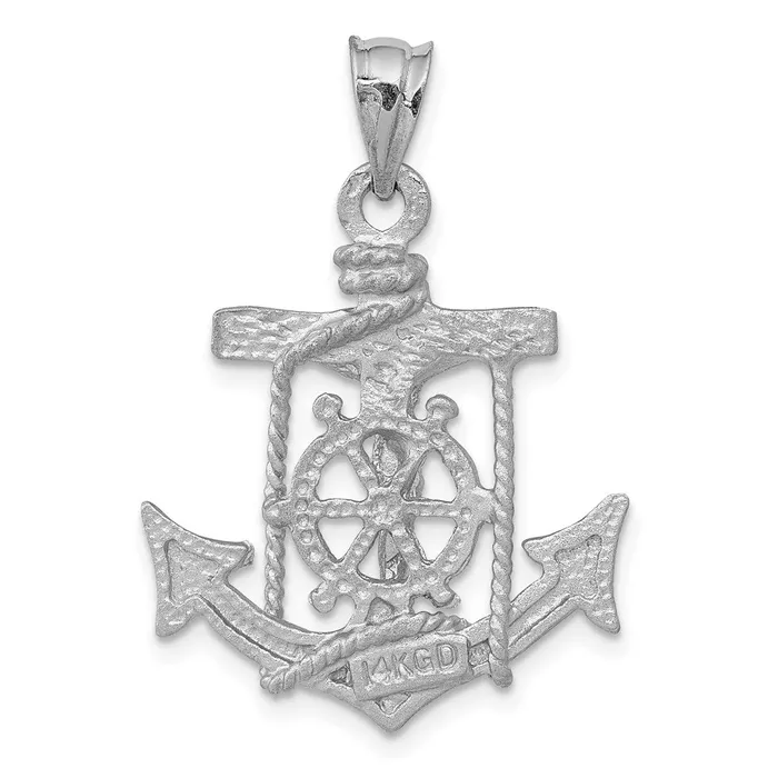 Goldia Necklaces 14k White Gold Mariners Cross Pendant
