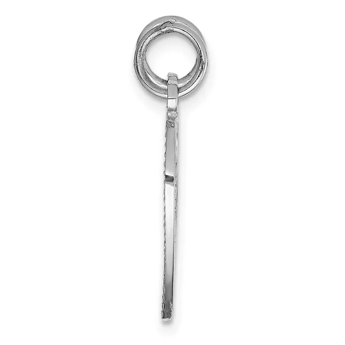 Goldia Necklaces 14k White Gold Polished BEST FRIEND Heart Pendant