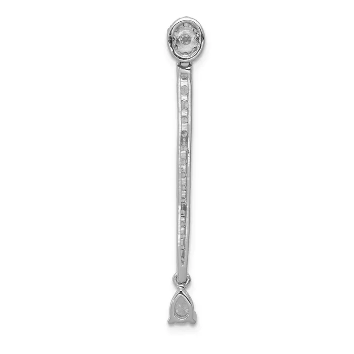 Goldia Necklaces 14k White Gold Real Diamond u0026 18 Ruby Fancy Teardrop Chain Slide