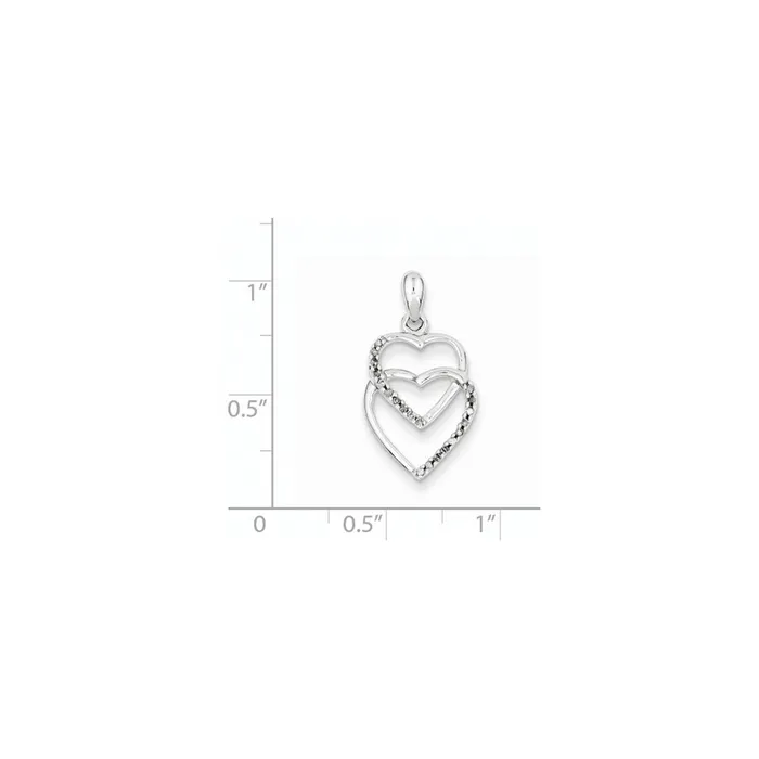Goldia Necklaces Sterling Silver Diamond Entwining Heart Pendant