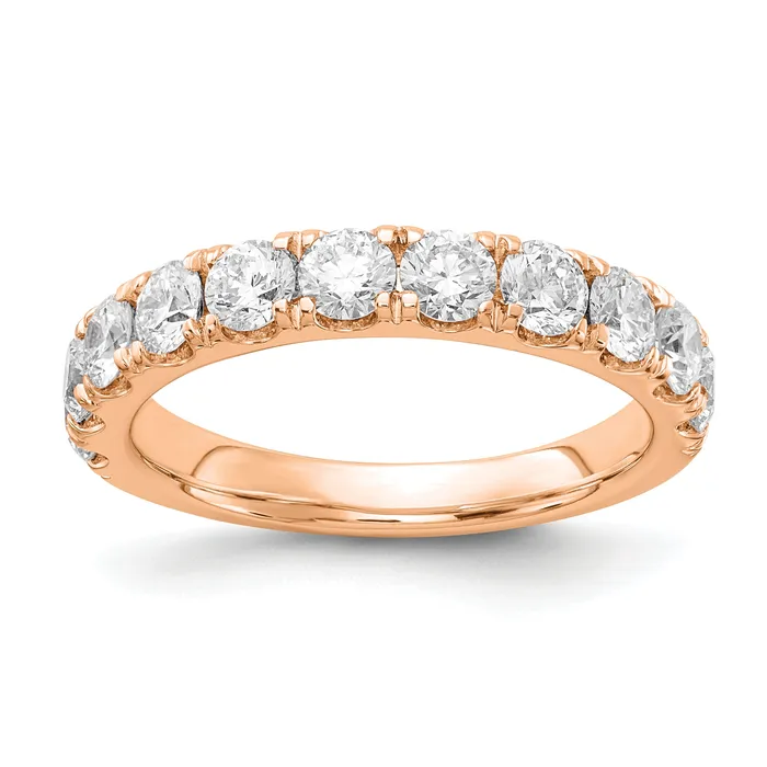 Goldia Rings 14k Rose Gold 1 12 Ct Lab Grown Diamond VSSI G Wedding Band Ring Goldia Rings 14k Rose Gold 1 12 Ct Lab Grown Diamond VSSI G Wedding Band Ring