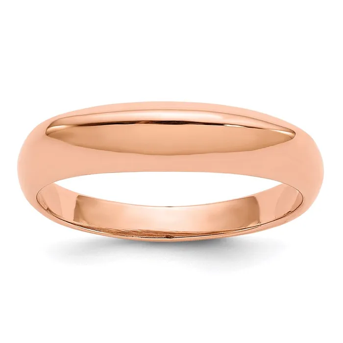 Goldia Rings 14k Rose Gold Polished Fancy Dome Ring