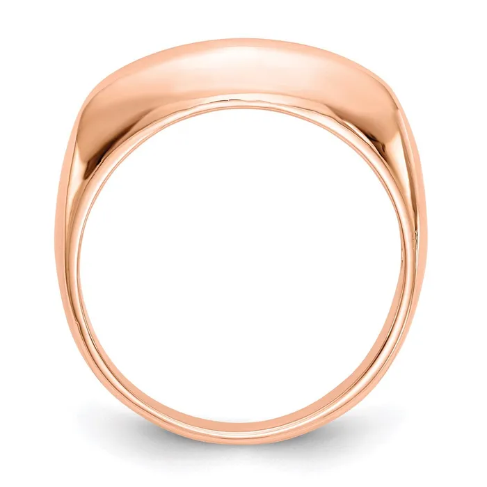 Goldia Rings 14k Rose Gold Polished Fancy Dome Ring