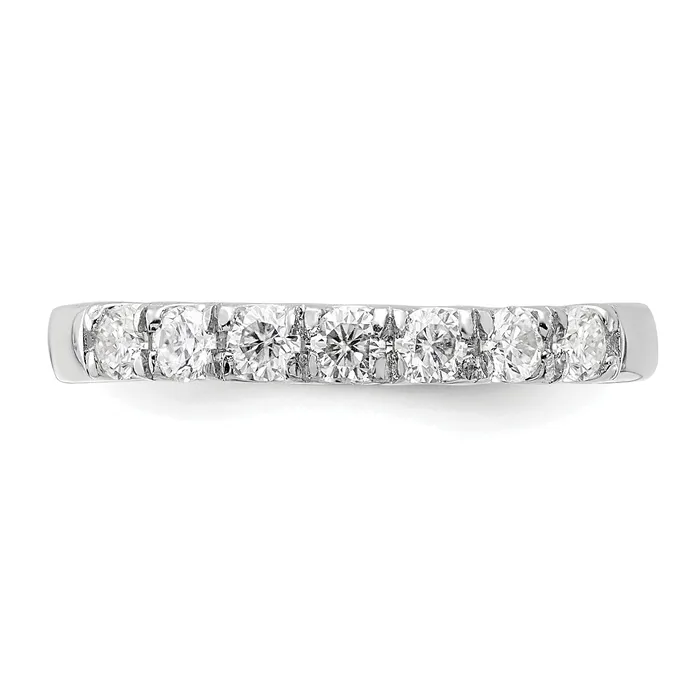 Goldia Rings 14k White Gold 12 Ct Lab Grown Diamond VSSI G Seven Stone Band Ring