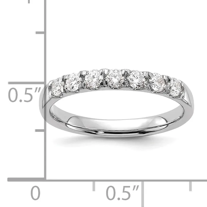 Goldia Rings 14k White Gold 12 Ct Lab Grown Diamond VSSI G Seven Stone Band Ring