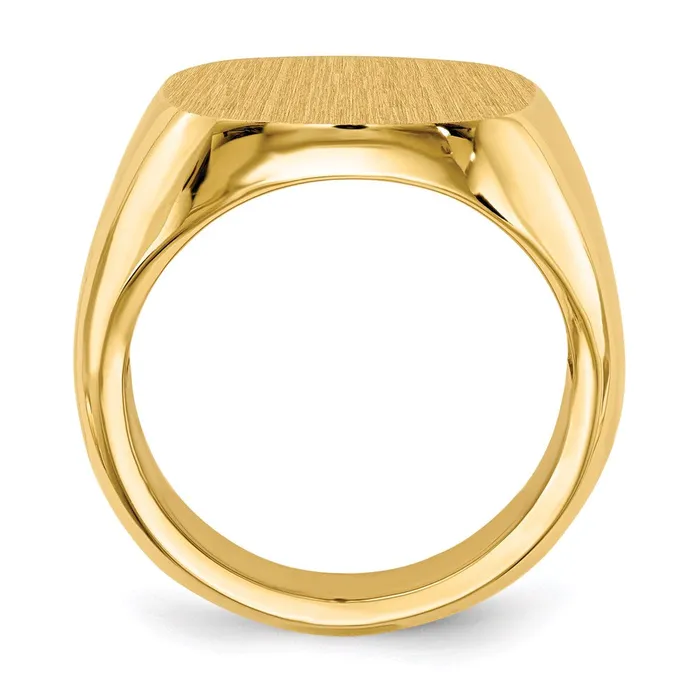 Goldia Rings 14K Yellow Gold 170x170mm Open Back Mens Signet Ring