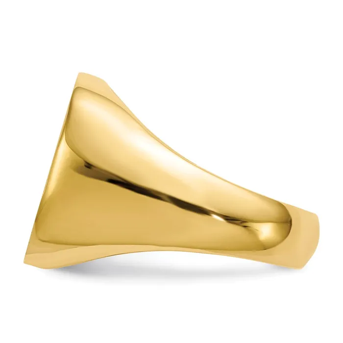 Goldia Rings 14K Yellow Gold 170x170mm Open Back Mens Signet Ring