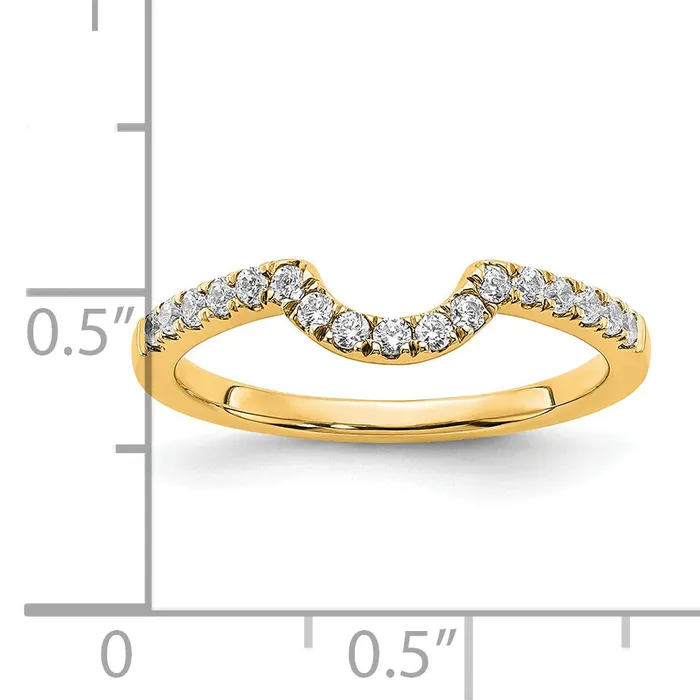 Goldia Rings 14k Yellow Gold Lab Grown Diamond VSSI FGH Matching Wedding Band Ring