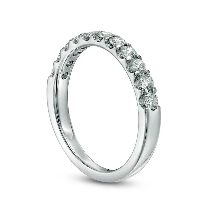 Goldia Rings Previously Owned 063 CT TW Natural Diamond Band in Solid 10K White Gold Goldia Rings Previously Owned 063 CT TW Natural Diamond Band in Solid 10K White Gold